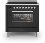 Ilve PI096WE3/MG fornuis inductie mat grafiet - 90 cm. breed, Verzenden, 60 cm of meer, Nieuw, Energieklasse A of zuiniger