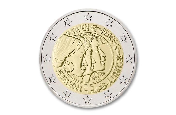 2 euro Vrouwen, vrede en veiligheid 2022 - Malta, Postzegels en Munten, Munten | Europa | Euromunten, Verzenden