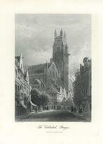 Zicht op Bruges, Antiek en Kunst, Kunst | Etsen en Gravures