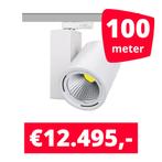 LED Railverlichting Mercato Wit 100 spots + 100M rails, Ophalen of Verzenden