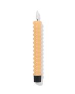 HEMA LED huishoudkaars Ø2.5x19.5cm ribbel lichtoranje, Huis en Inrichting, Woonaccessoires | Kandelaars en Kaarsen, Verzenden