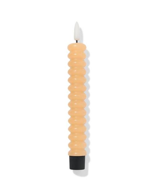 HEMA LED huishoudkaars Ø2.5x19.5cm ribbel lichtoranje, Huis en Inrichting, Woonaccessoires | Kandelaars en Kaarsen, Nieuw, Verzenden