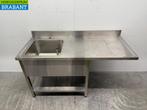 RVS Spoeltafel Spoelbak 160 x 70 cm Horeca, Ophalen of Verzenden, Gebruikt