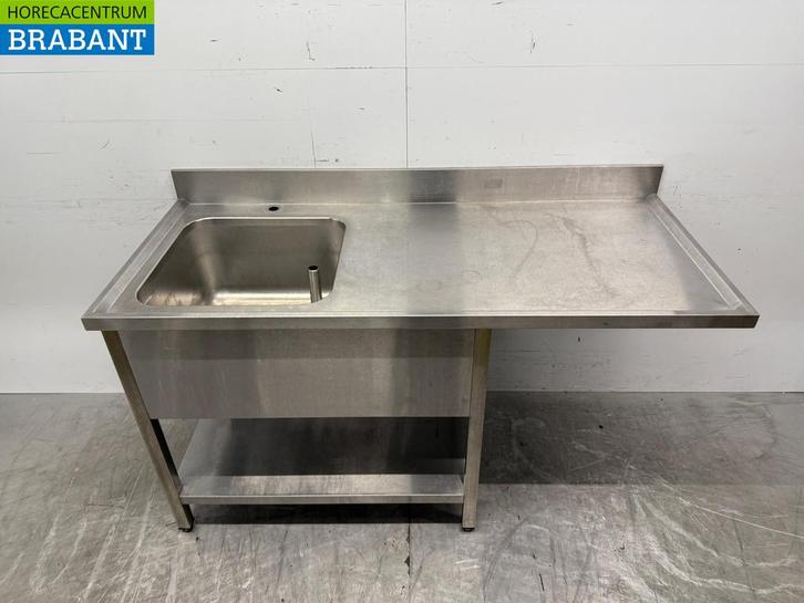 RVS Spoeltafel Spoelbak 160 x 70 cm Horeca, Zakelijke goederen, Horeca | Keukenapparatuur, Gebruikt, Ophalen of Verzenden