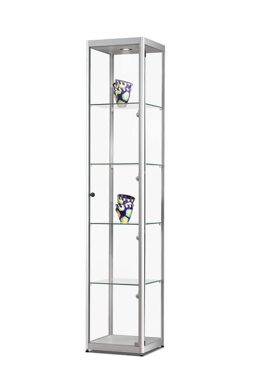 *TIP*  Luxe vitrinekast aluminium 40 cm met LED-verlichting, Zakelijke goederen, Kantoor en Winkelinrichting | Kantoormeubilair en Inrichting