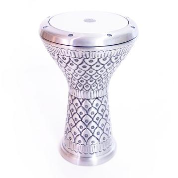 Darbuka Egyptisch model, Silver Washed Ø 22 cm, Sazist beschikbaar voor biedingen