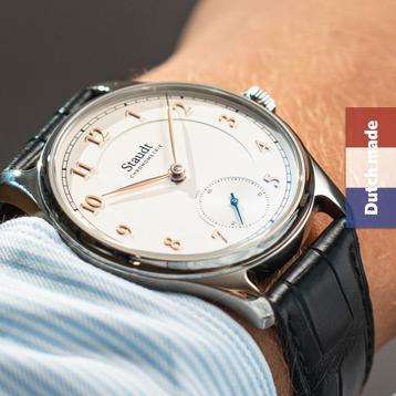 Staudt - Nederlands ambachtelijk mechanisch herenhorloge beschikbaar voor biedingen