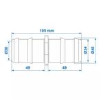 ProPlus Rechte slangtule - 40 mm - Hittebestendig tot 90°.., Tuin en Terras, Tuinslangen, Ophalen of Verzenden, Nieuw