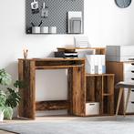 vidaXL Bureau met Opbergruimte Oud Hout 120,5x44x88,5 cm, Verzenden, Nieuw