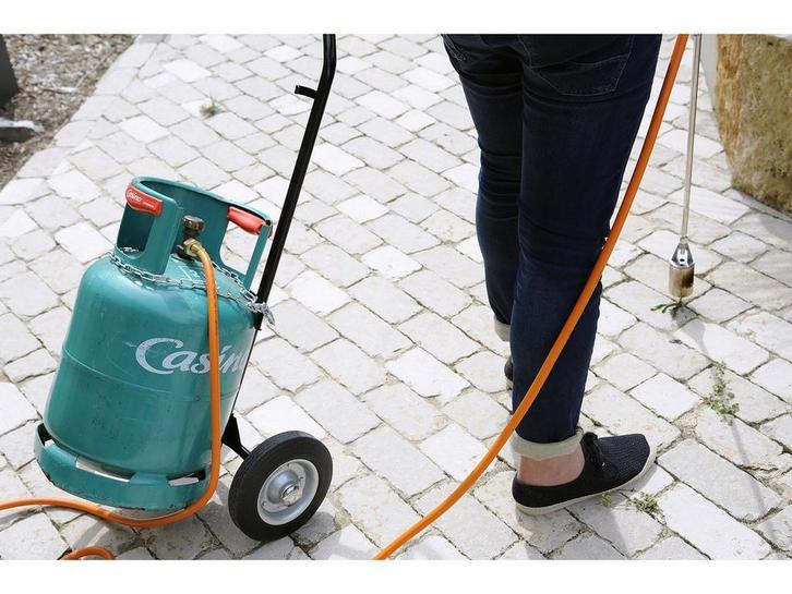 Hozelock GasflesTrolley - Metalen trolley voor gasflessen -, Tuin en Terras, Overige Tuin en Terras, Zo goed als nieuw, Verzenden