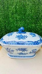 Rechthoekige soepterrine van porselein - China - Qianlong, Antiek en Kunst
