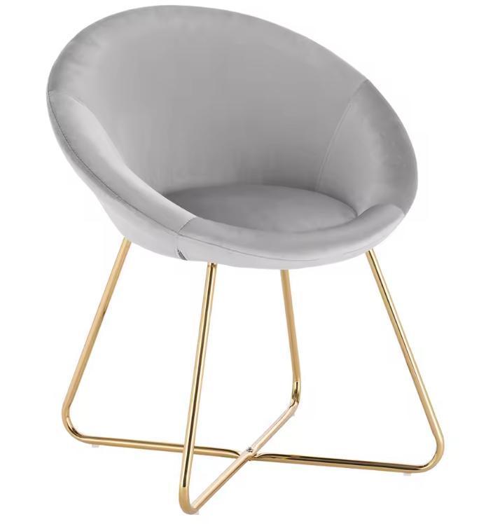 Eetkamerstoel met Armleuningen –Stoffen Zitting en Metalen P, Huis en Inrichting, Stoelen, Nieuw, Verzenden