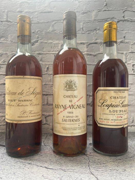 1984 Chateau Rayne Vigneau; Chateau Loupiac Gaudiet 1976;, Verzamelen, Wijnen
