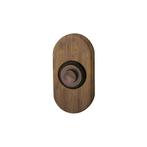 Beldrukker ovaal - mat brons, Huis en Inrichting, Deurbellen, Verzenden, Nieuw