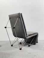 Fauteuil - Daybed - Postmodern - Staal, Textiel, Antiek en Kunst