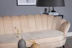 3-Zitsbank - Mikal - Beige - Fluweel - Jörn, Huis en Inrichting, Banken | Bankstellen, Verzenden, Nieuw