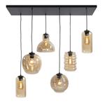 Hanglamp Gouden Glazen/Zwart | Modern | 6 x E27 fitting