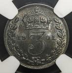 Verenigd Koninkrijk. Victoria. 3 Pence 1901 - NGC MS65, Postzegels en Munten, Munten | Europa | Niet-Euromunten