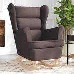 vidaXL Schommelstoel 74x90x102 cm stof donkerbruin, Huis en Inrichting, Fauteuils, Verzenden, Nieuw