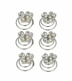 Haarspeld Curlies Vlinder Strass Steen Zilver, Verzenden, Nieuw