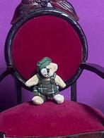 Miniatuur teddybeer met Schotse kleding - Teddybeer -, Antiek en Kunst, Antiek | Speelgoed