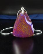 Geweldig, heel mooi! Dragon Veins Agate 925 Silver Necklace,