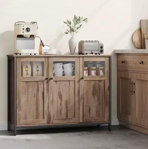 Nieuwe Kast Landelijk Design - Dressoir met Houten Deuren, Huis en Inrichting, Kasten | Dressoirs, Nieuw, Verzenden