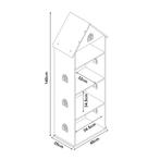 Kinderkast Leksand open kast 140x40x35 cm wit en roze [en.ca, Kinderen en Baby's, Kinderkamer | Overige Meubels, Verzenden, Nieuw