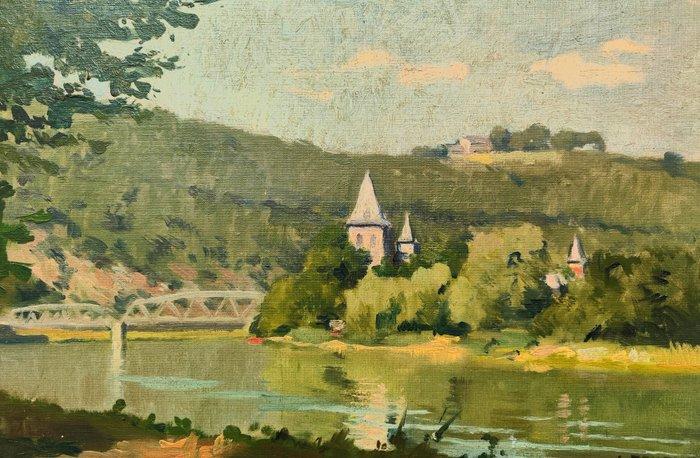 Eugène Mahaux (1874-1946) - Le pont - NO RESERVE, Antiek en Kunst, Kunst | Schilderijen | Klassiek