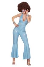 Blauwe Catsuit Disco Dames, Ophalen of Verzenden, Nieuw