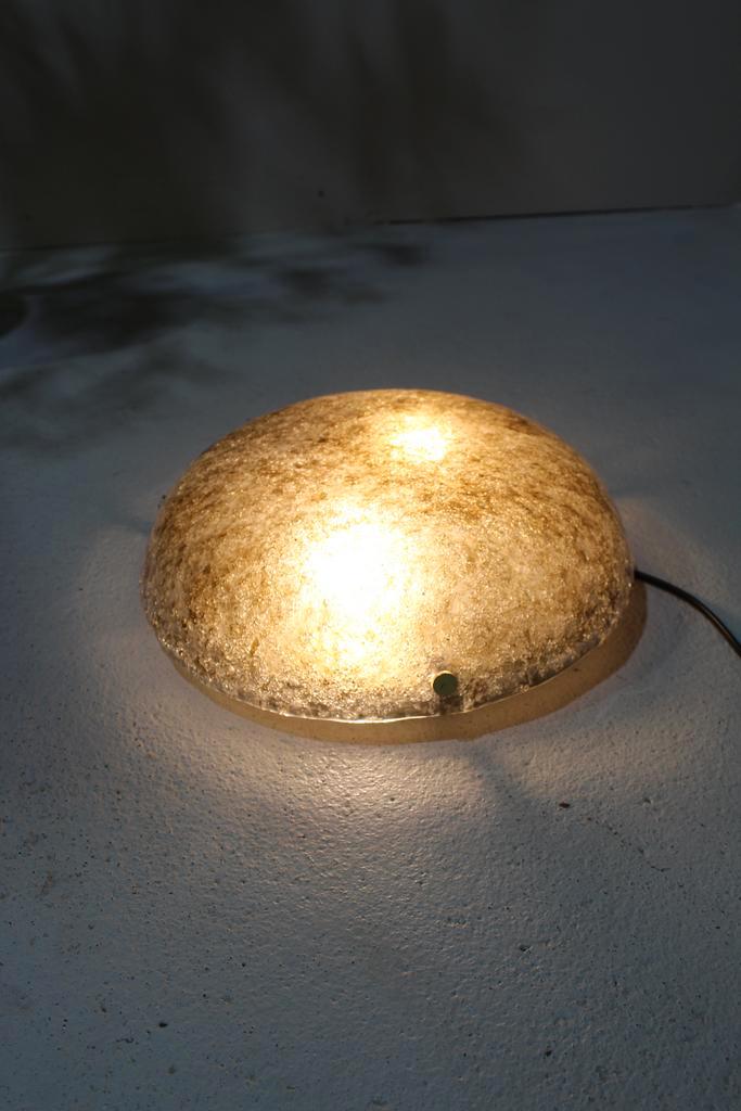 Vintage Design plafondlamp, wandlamp, Hillebrand, Huis en Inrichting, Lampen | Plafondlampen, Zo goed als nieuw, Glas, Metaal