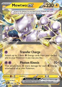 Mewtwo ex 058/182 Paradox Rift, Hobby en Vrije tijd, Verzamelkaartspellen | Pokémon, Losse kaart, Nieuw, Foil, Ophalen of Verzenden
