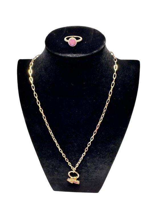 Swarovski - Beeldje, Schmuck Set : Earrings + Necklace - 1, Antiek en Kunst, Curiosa en Brocante