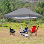 Partytent - Opvouwbaar - 3x3m - Paviljoen - Easy up - Grijs, Verzenden, Zo goed als nieuw