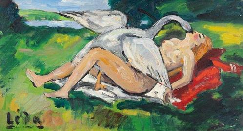 René Sautin (1881-1968) - Léda, Antiek en Kunst, Kunst | Schilderijen | Klassiek