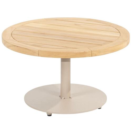 Volta teak salontafel centrale poot latte 60 cm. Ø (H 35) 4, Tuin en Terras, Tuintafels, Nieuw, Aluminium, Ophalen of Verzenden