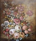 Scuola europea (XIX-XX) - Composizione floreale su rame