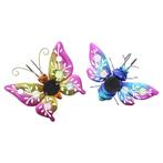 Solar boom vlinders twee stuks 19 x 12 cm, 16 x 15 cm, Verzenden, Nieuw