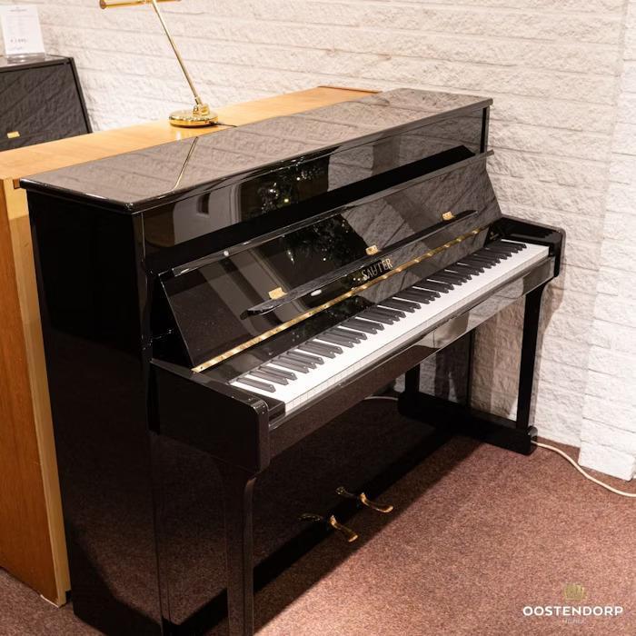 Sauter Carus 112 PE messing piano, Muziek en Instrumenten, Piano's, Piano, Zwart, Zo goed als nieuw