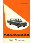 1967-1968  FIAT125, SEDAN VRAAGBAAK NEDERLANDS