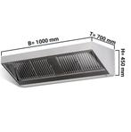 GGM Gastro | Wandafzuigkap - 1000mm - met filter & lamp |, Wandschouwkap, Verzenden, Inbouw, Motor