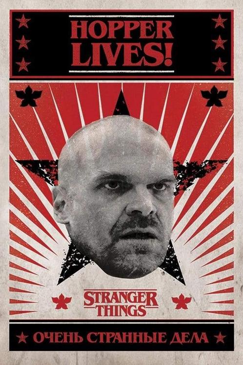 Poster Stranger Things Hopper Lives 61x91,5cm, Verzamelen, Posters, Nieuw, A1 t/m A3, Verzenden