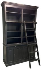 Boekenkast zwart 60704 Toulouse 160 x 245cm, Ophalen of Verzenden, Nieuw