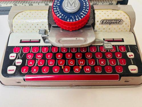 Mettoy - Blikken speelgoed - Mettoy Elegant Typemachine, Antiek en Kunst, Antiek | Speelgoed