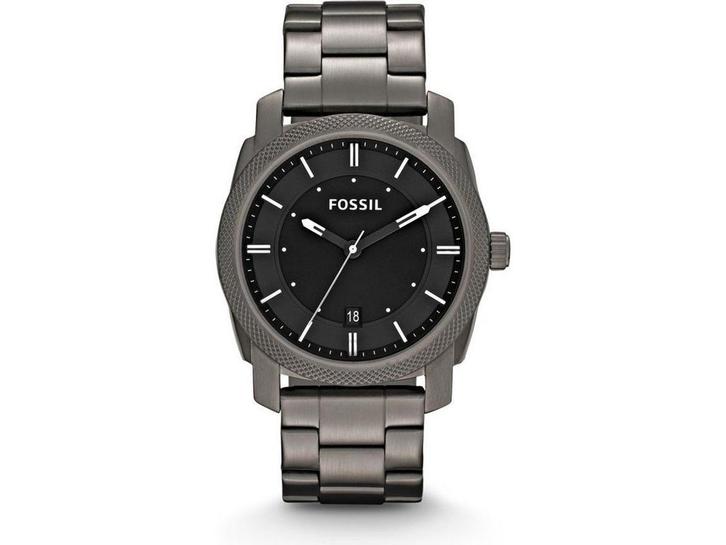 Fossil Machine FS4774 - Herenhorloge 42 mm - RVS met zwarte, Sieraden, Tassen en Uiterlijk, Horloges | Heren, Zo goed als nieuw