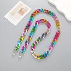 Universeel Regenboog Telefoonkoord / -Ketting Acryl, Ophalen of Verzenden, Nieuw, Bescherming