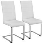 Swingstoelen, kunstleer - wit, Set van 2, Verzenden, Nieuw