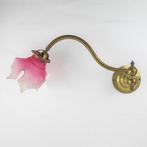 Wandlamp - Draaiende art nouveau muurlamp, ca. 1900 - Glas,