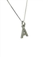 Zonder Minimumprijs - Ketting met hanger - 18 karaat Witgoud