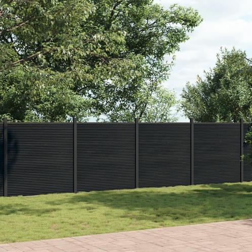 vidaXL Schuttingpaneel 1045x186 cm HKC grijs, Tuin en Terras, Schuttingen, Nieuw, Kunststof, 1 tot 2 meter, Verzenden